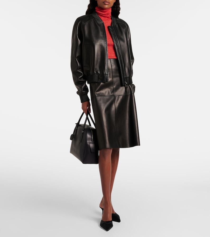 Joseph Niven leather midi skirt