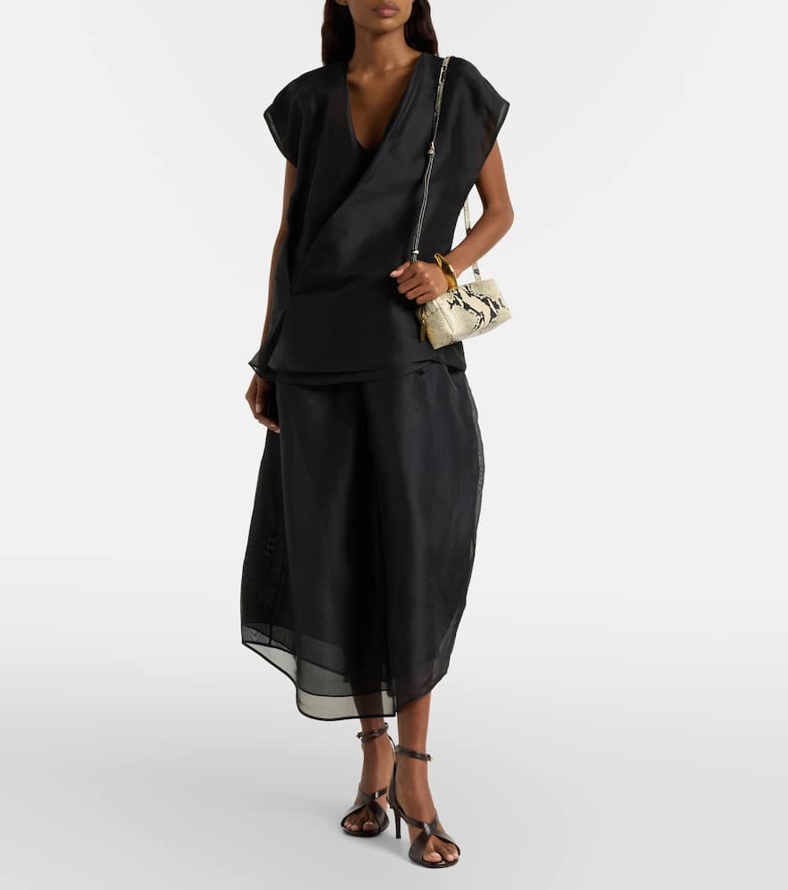 Khaite Mini Kye Python Print Leather Crossbody Bag In Multi