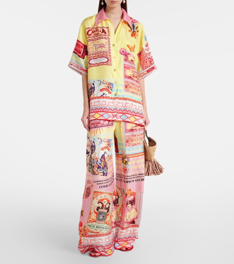  Camilla Camilla Printed Silk Wide-leg Pants 
