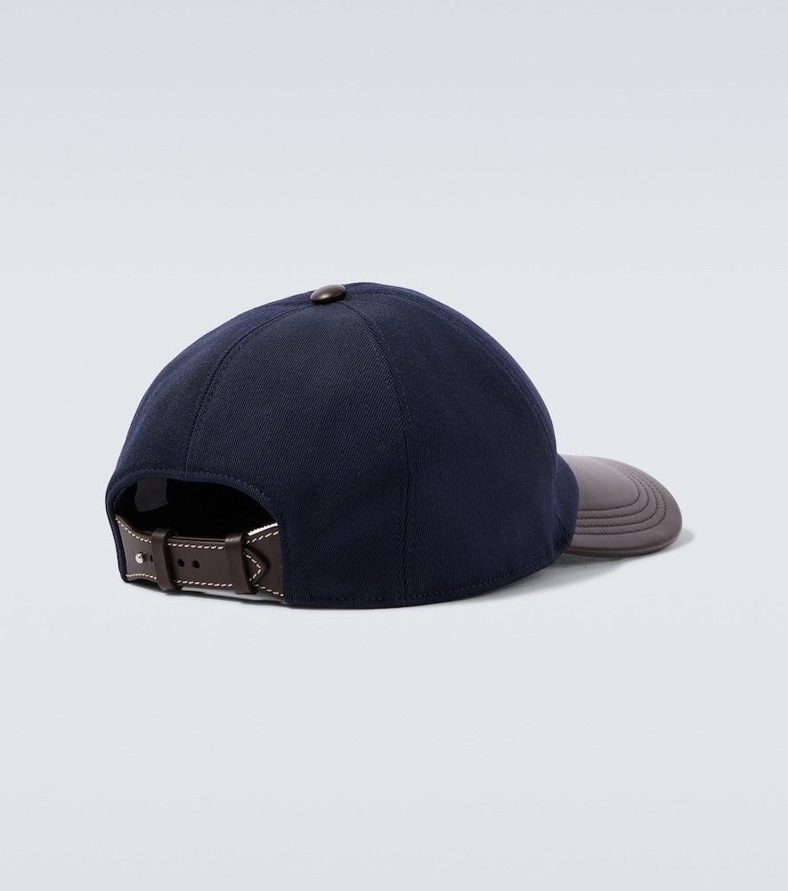  Berluti Berluti Leather-trimmed Wool Baseball Cap 