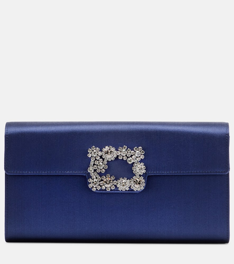 Clutch Efflorence aus Satin mit Kristallen