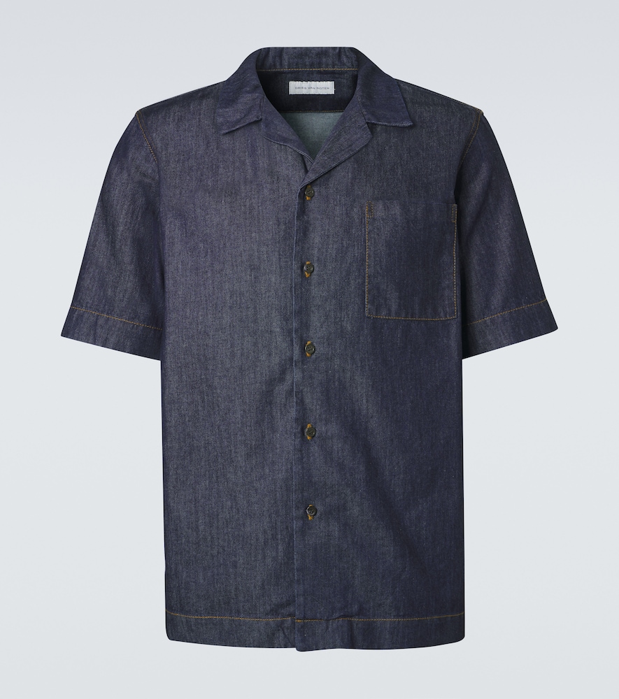 Dries Van Noten Dries Van Noten Cotton denim bowling shirt　ドリス ヴァン ノッテン コットンデニム ボーリングシャツ