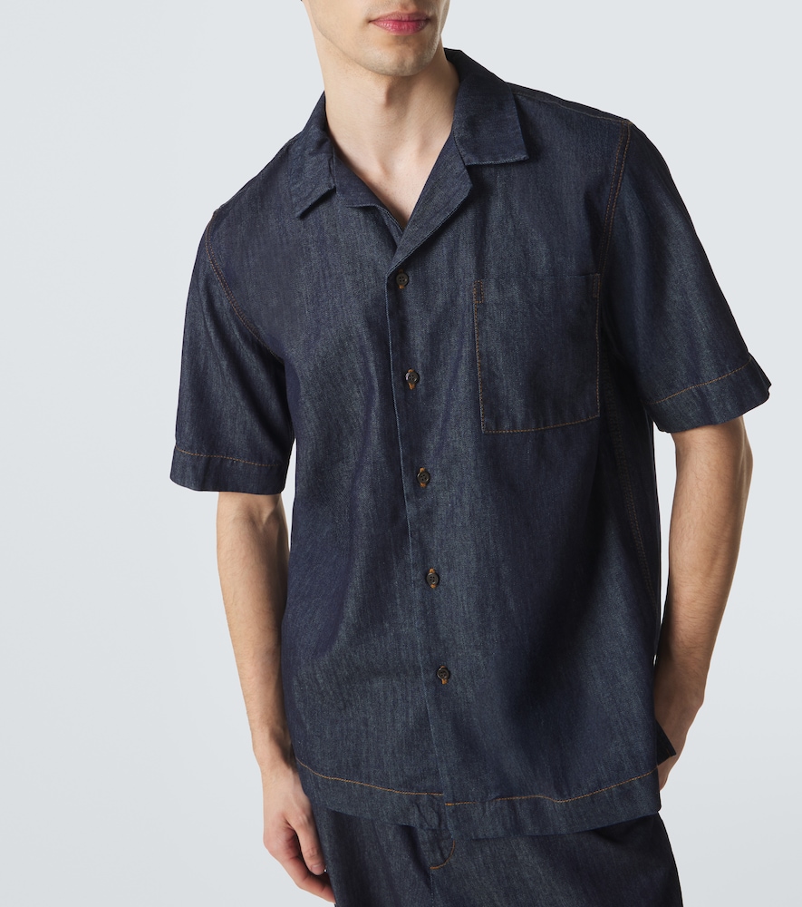  Dries Van Noten Dries Van Noten Camisa Bowling De Denim 