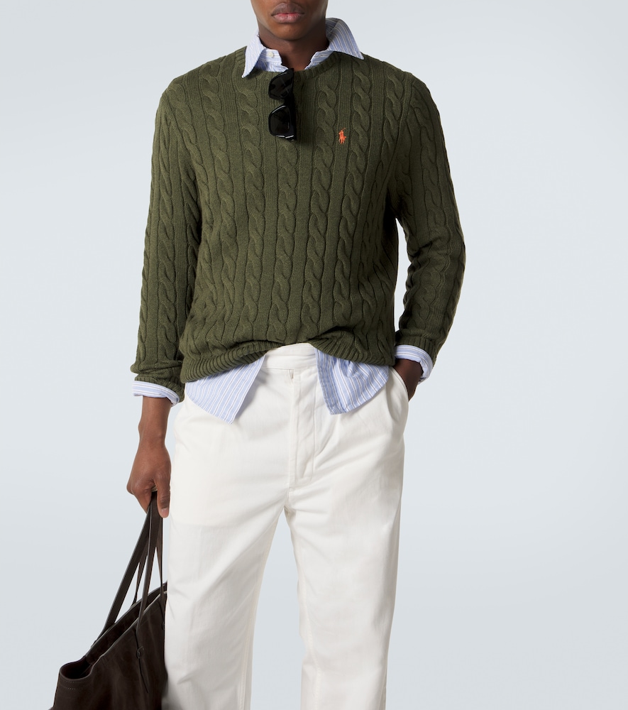 Cable-Knit Cotton Sweater