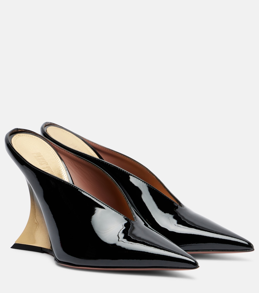 Paris Texas Donna Mules Nina 105 In Vernice Con Zeppa Nero Eu Taglia 40.5- Mytheresa