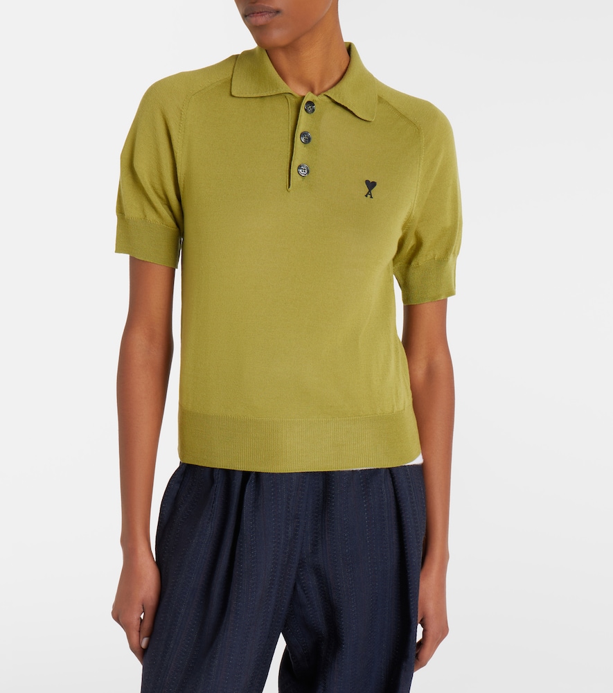  Ami Paris Ami Paris Polohemd Ami De Cœur Aus Wolle 