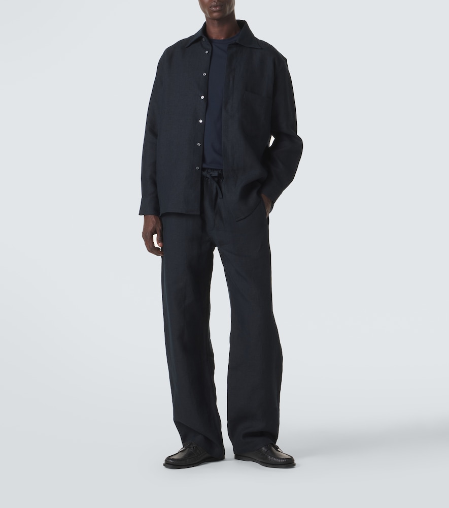 Saman Amel Saman Amel Linen Straight Pants 