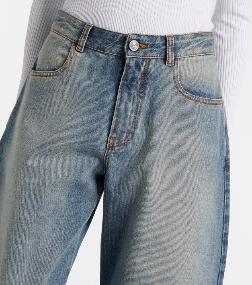  Alaia Alaïa Jeans Barrel Con Efecto Desgastado 