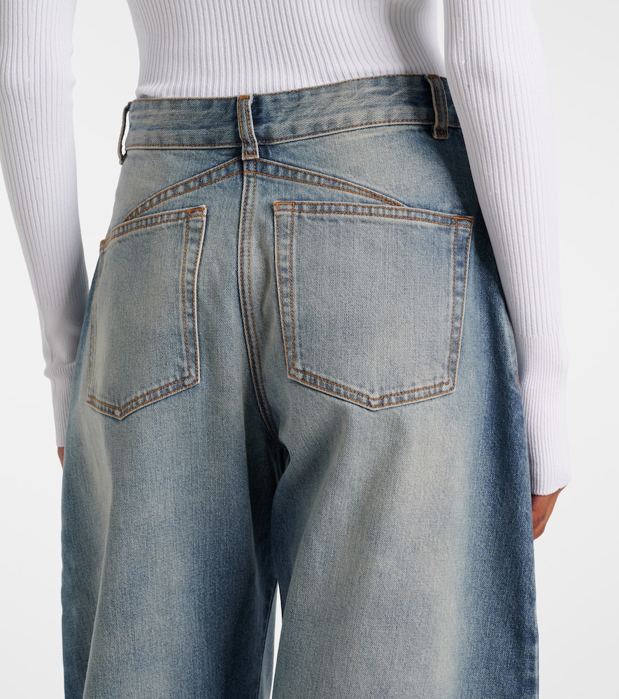  Alaia Alaïa Jeans Barrel Con Efecto Desgastado 