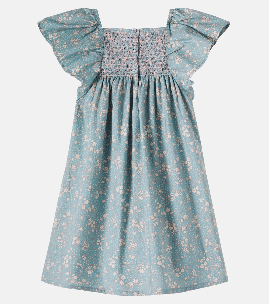  Wheat Wheat Elva Floral Smocked Cotton Dress 