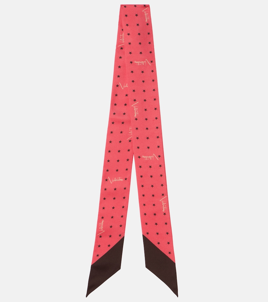 Valentino Women's Pink Printed Silk Twill Scarf - Mytheresa