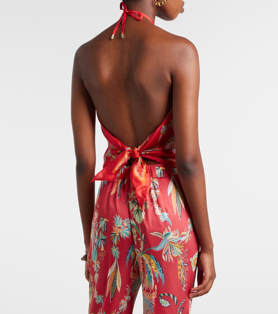  Etro Etro Bedrucktes Top Aus Seiden-twill 