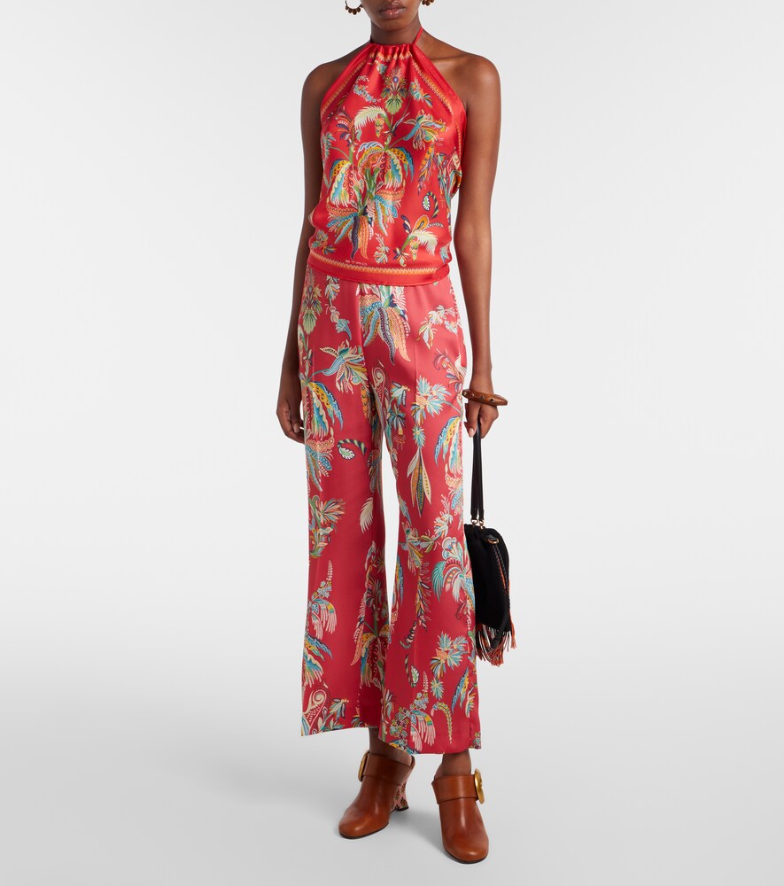 Etro Etro Bedrucktes Top Aus Seiden-twill 
