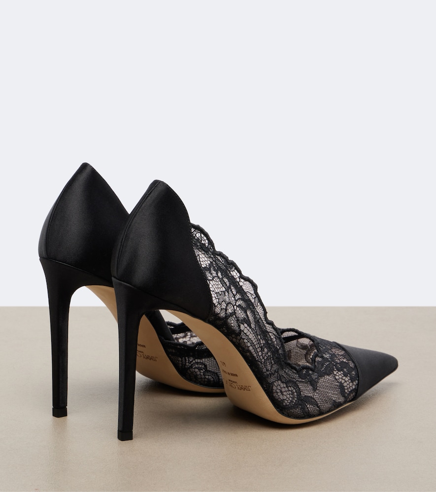 Brigitte Lace-Trimmed Pumps