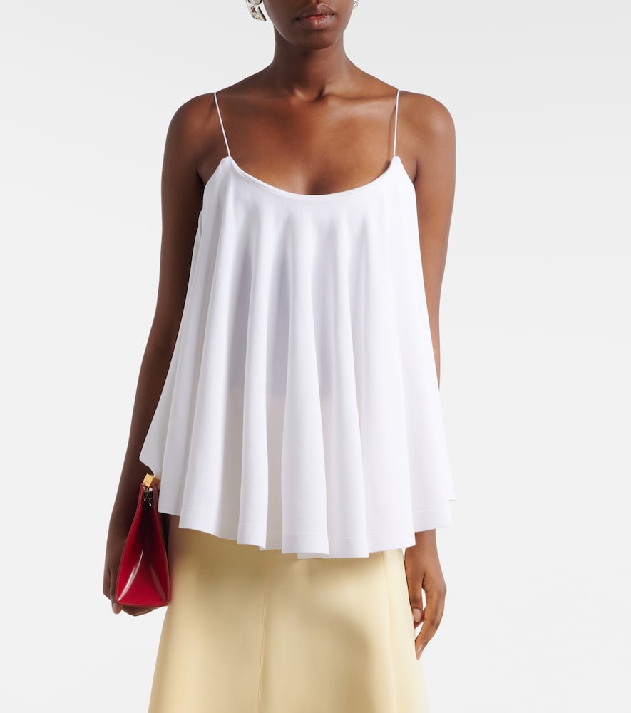 Jacquemus Voile open-back jersey top