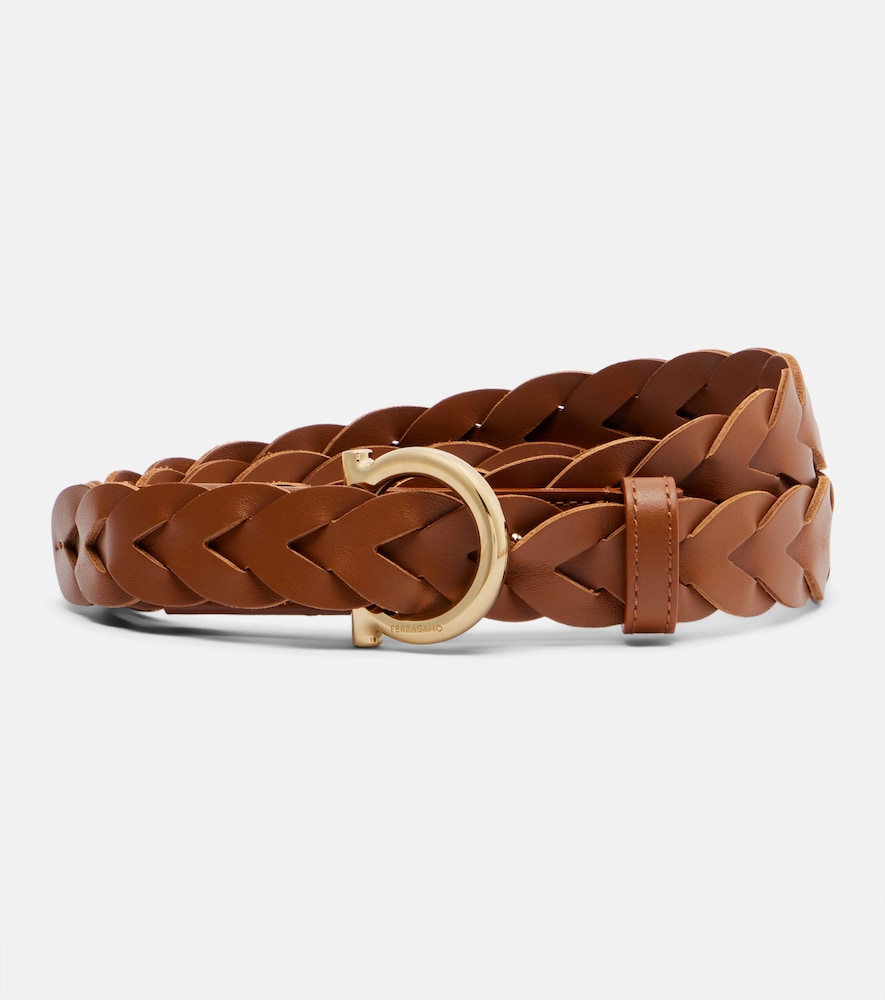 Ferragamo Gancini braided leather belt - Women's Accessories
