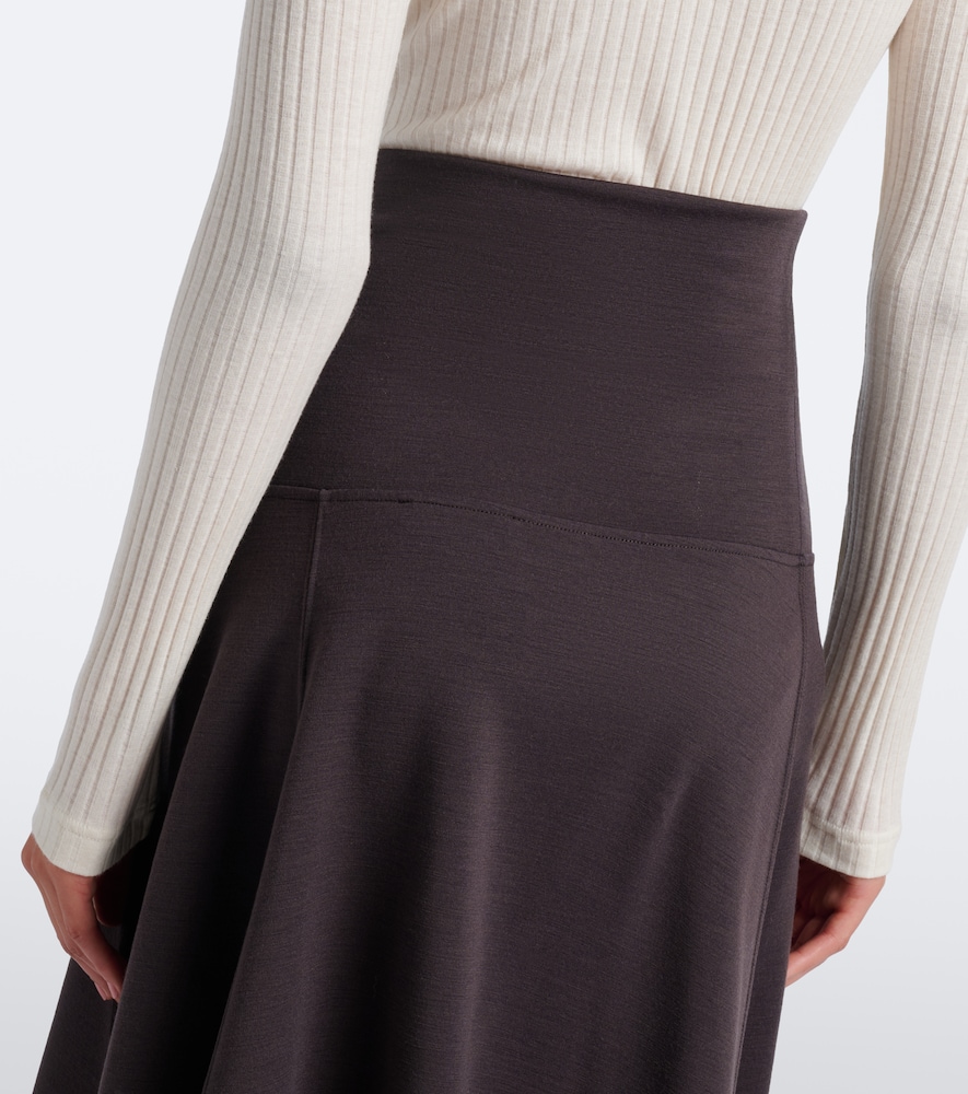 Asymmetric Wool-Blend Midi