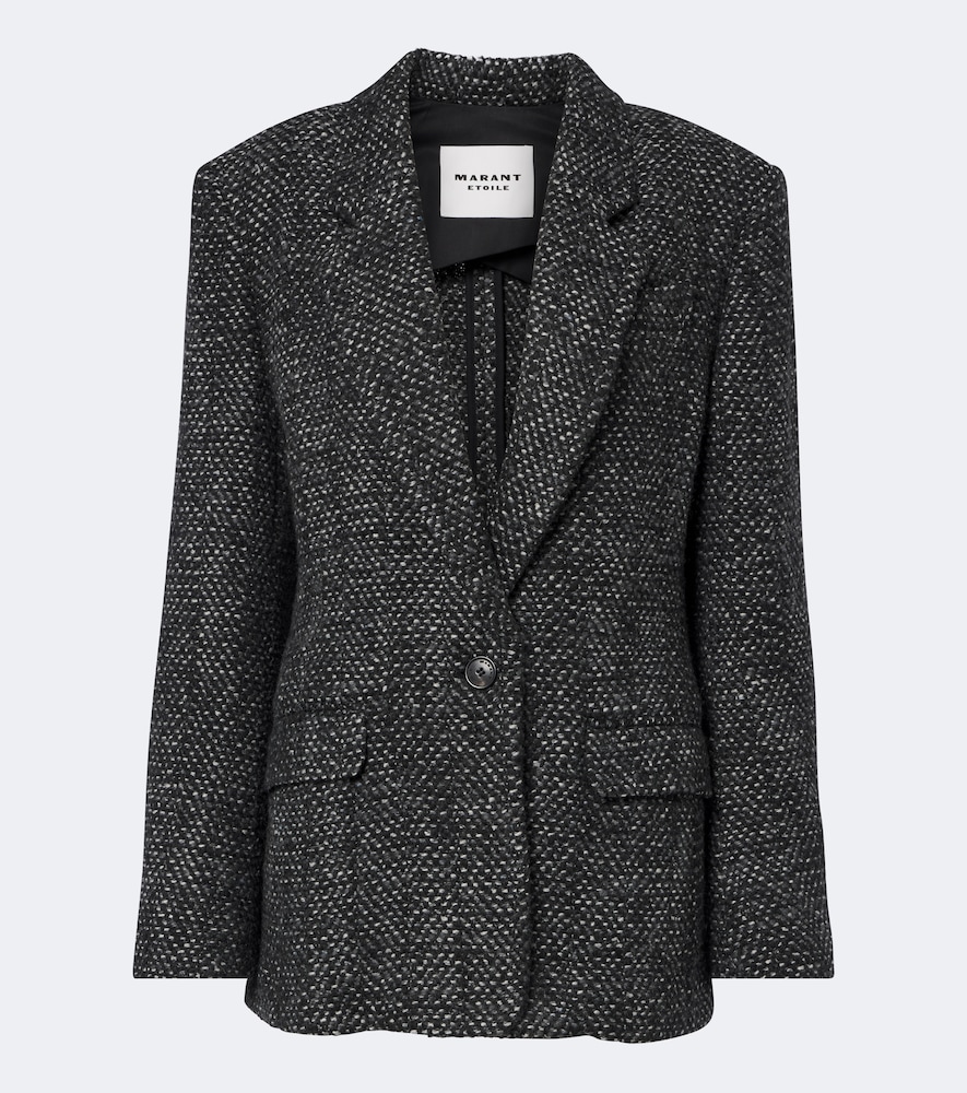 Marant Etoile Women's Grey Parly Herringbone Jacket UK Size 14 - Mytheresa
