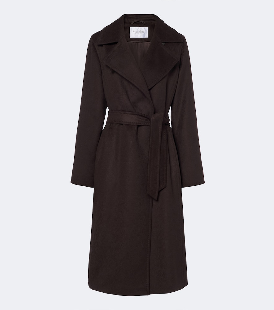 Max Mara Manuela Camel Hair Wrap Coat In Brown