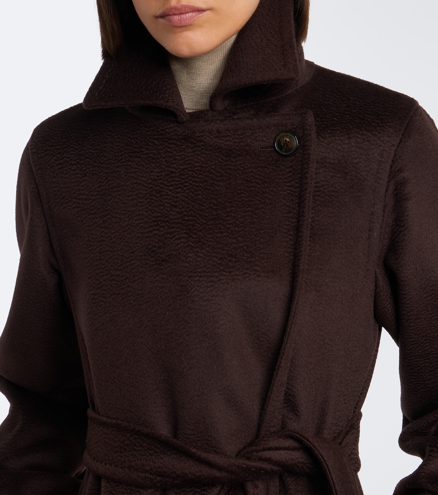 Manuela Camel Hair Wrap Coat