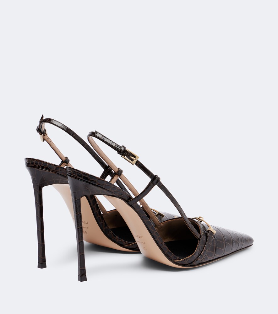 Arc Croc-Effect Slingback