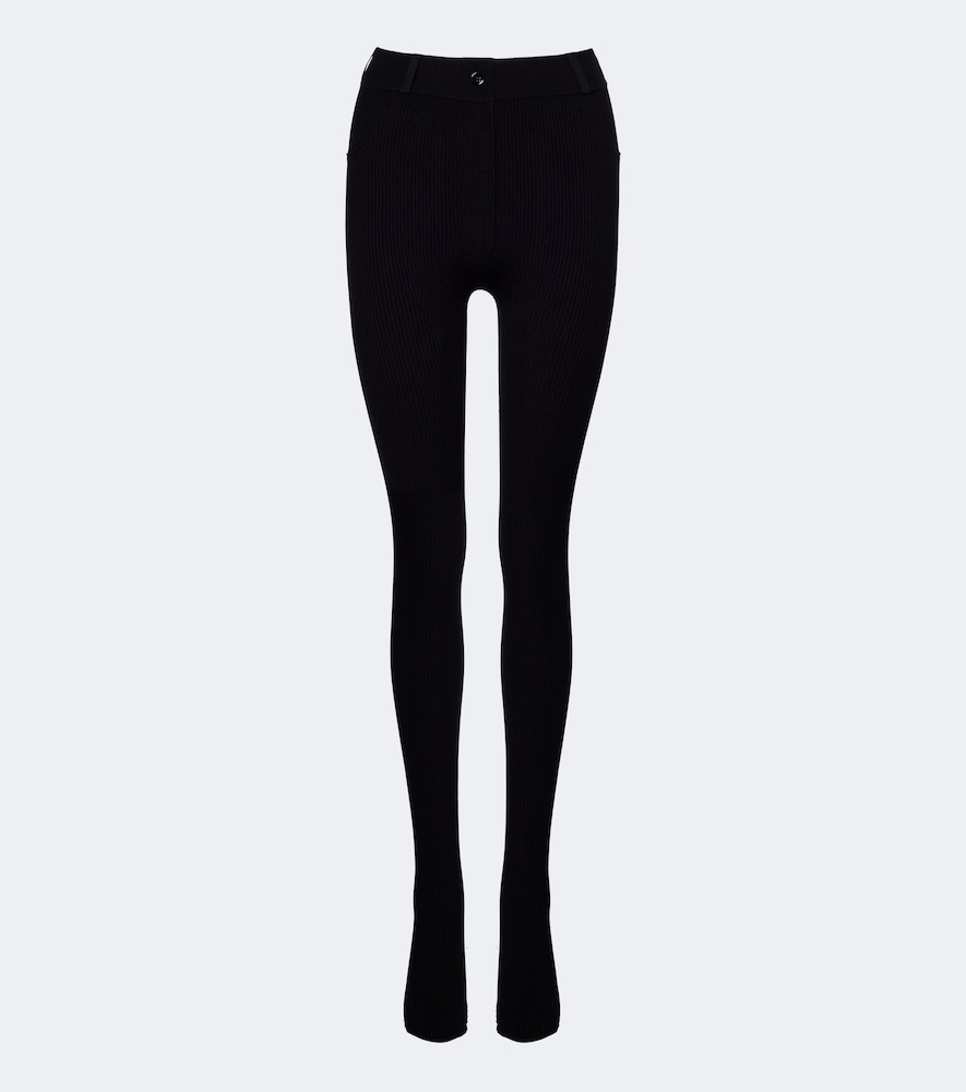 Leggings aus Rippstrick