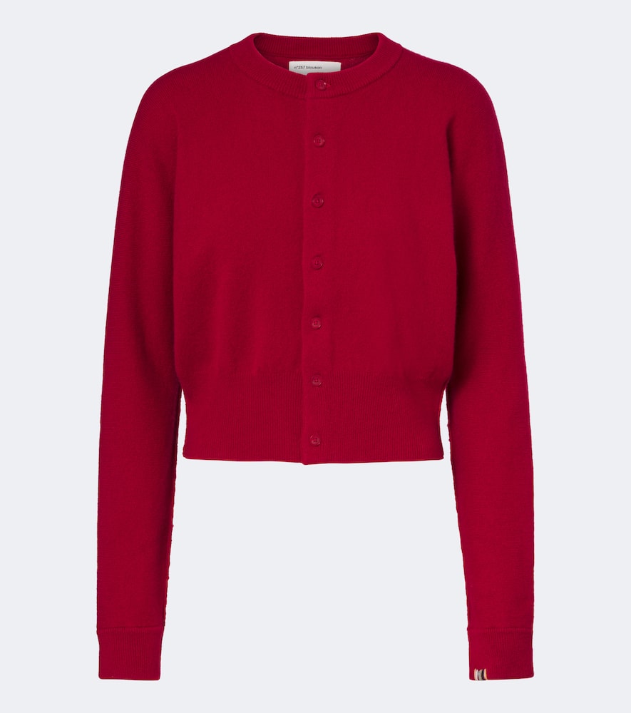 Extreme Cashmere N°257 Blouson Cashmere-blend Cardigan In Red