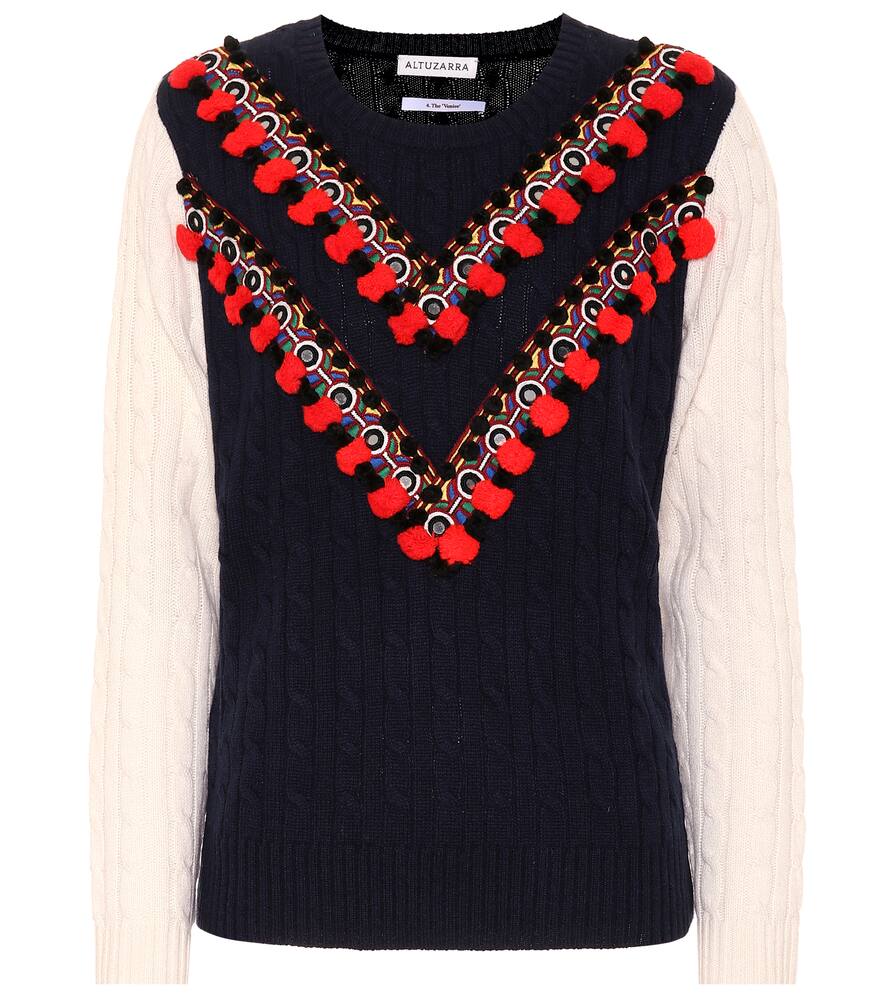 Click to view more detailed imagery on our partner's website Altuzarra Anniversary Collection - Venise Wool And Cashmere Sweater In Navy