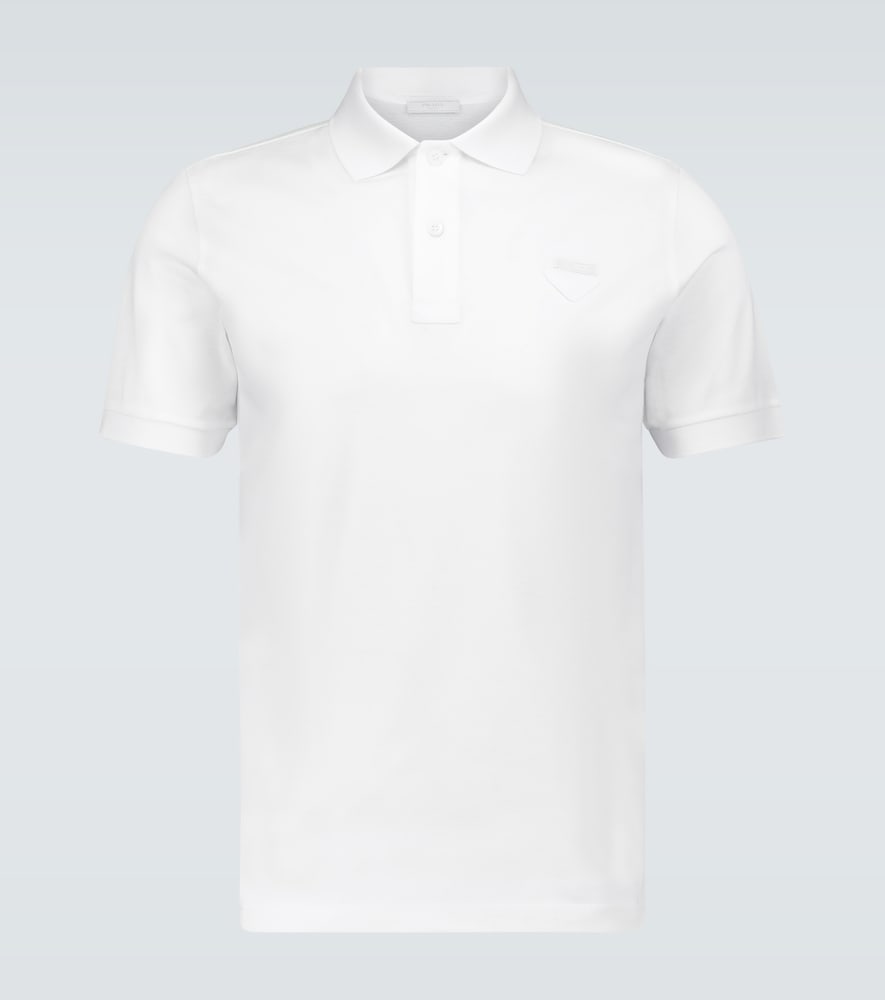 Prada Men's White Cotton Pique Polo Shirt Uk Size 38