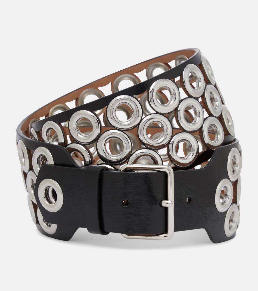 Click to view more detailed imagery on our partner's website Alaïa Embellished Leather Belt In Black