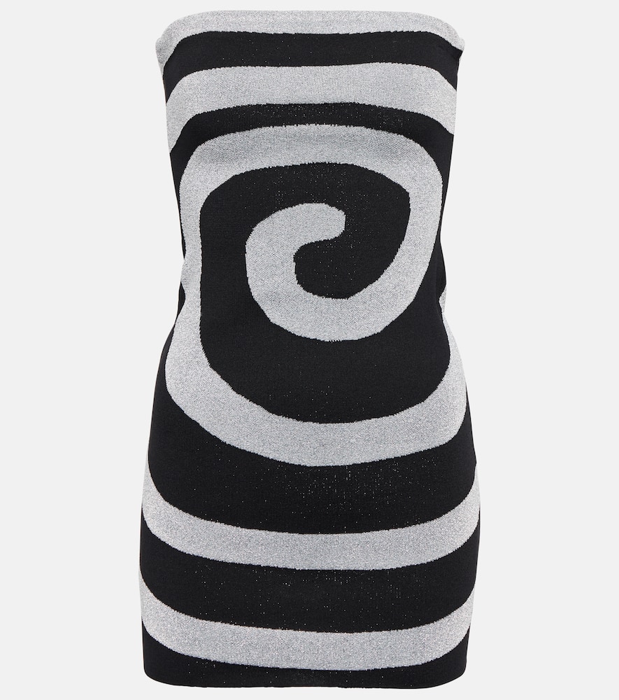 Staud Swirl metallic knit minidress