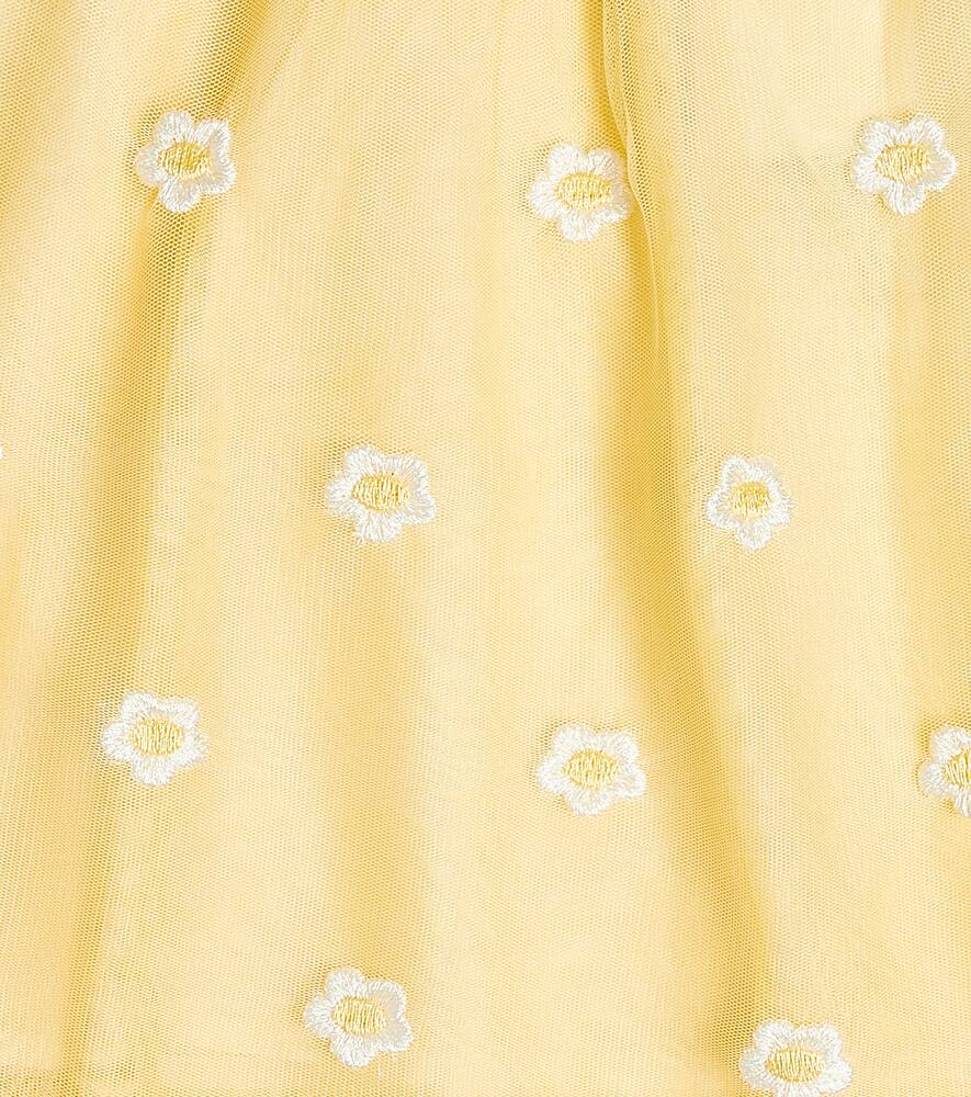 Stella Mccartney Baby Embroidered Dress In Giallo/embroidery