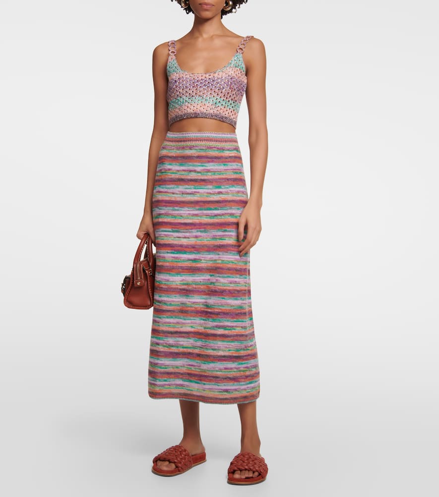 Chloé Wool Bra Top In Multicoloured