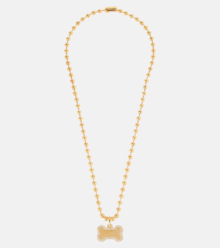 Balenciaga Logo stainless steel dog necklace