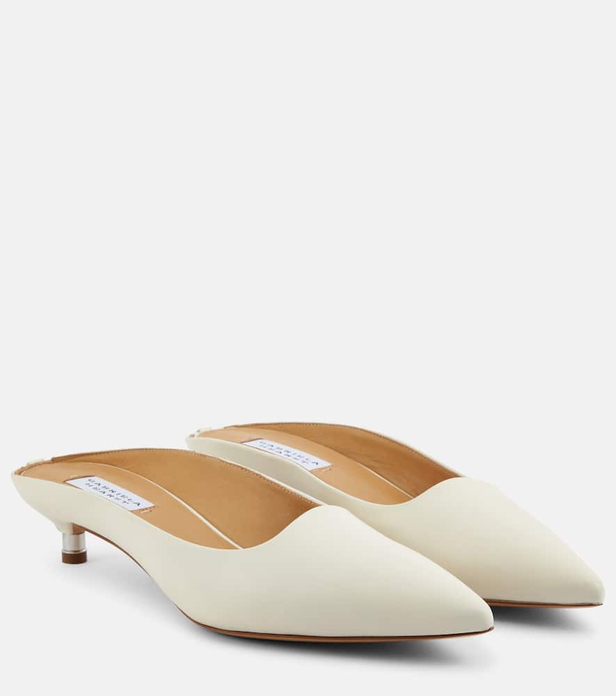 Gabriela Hearst Jean Leather Mules In White