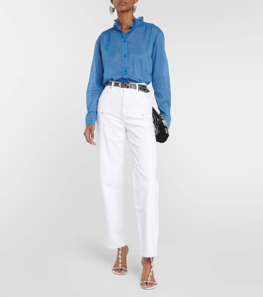 Isabel Marant Étoile Valeria Mid-rise Straight Jeans In White