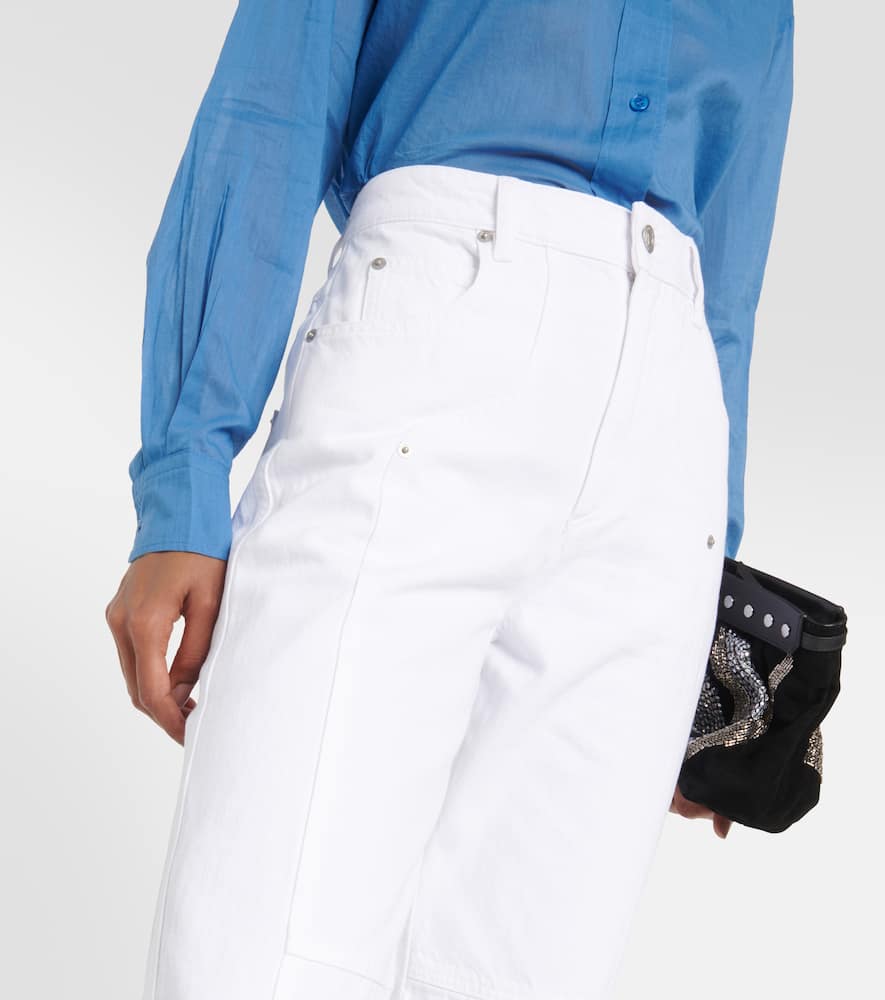 Isabel Marant Étoile Valeria Mid-rise Straight Jeans In White