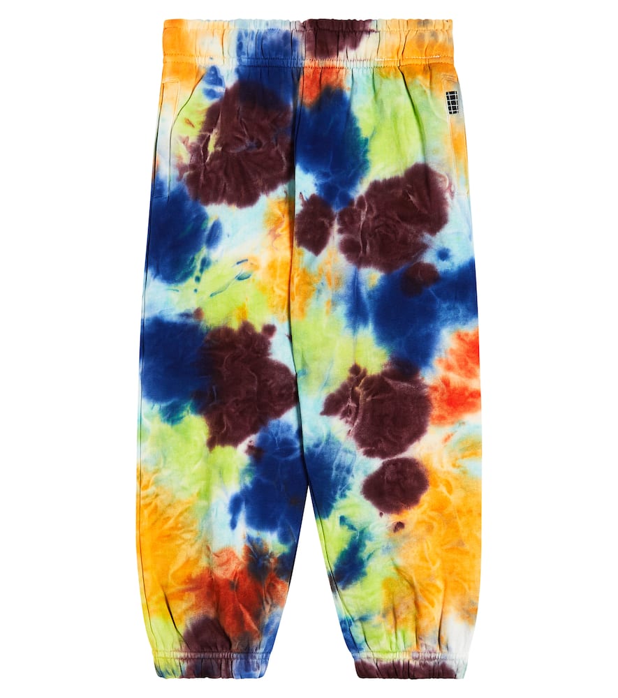 Molo Kids' Adan Tie-dye Cotton Sweatpants In Multicoloured