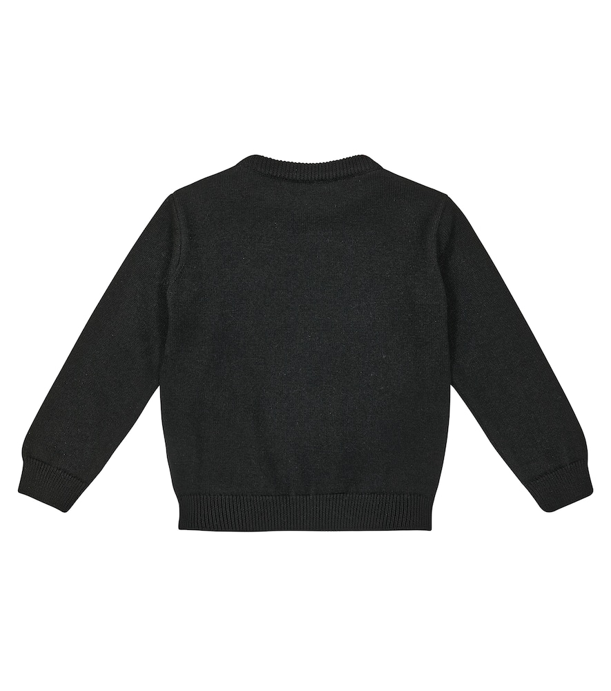 Balmain Logo Wool Sweater In Black