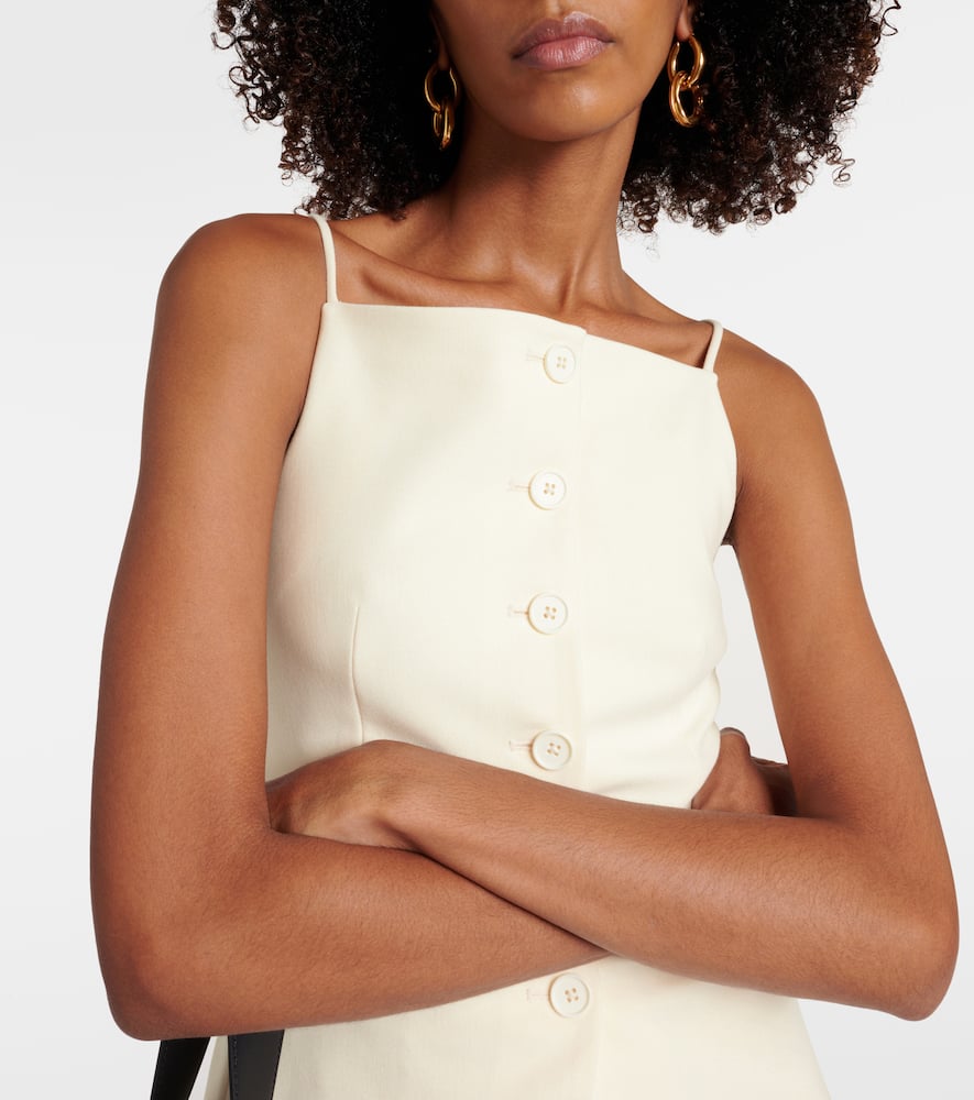 Staud Off-white Una Tank Top In Ecru