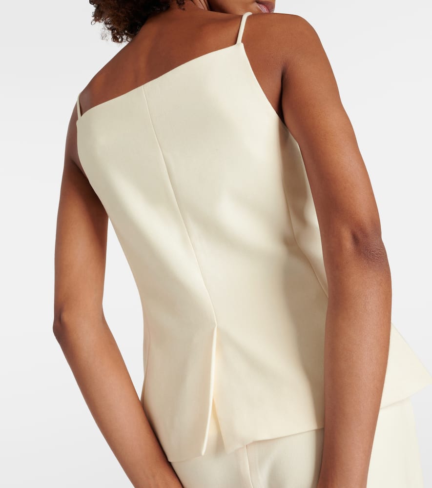 Staud Off-white Una Tank Top In Ecru
