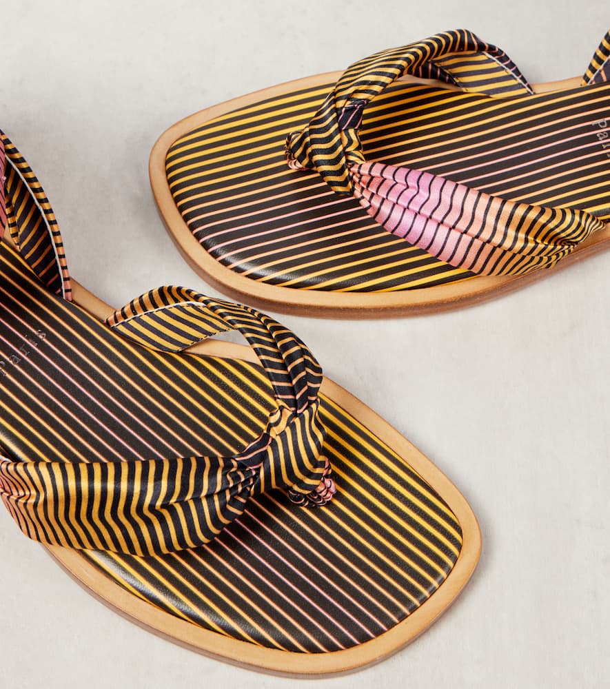 Christian Louboutin Nilo Du Desert Silk Sandals In Pink