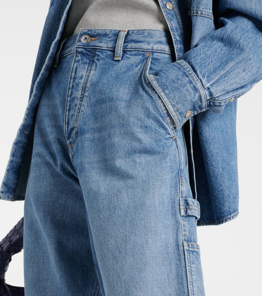 Bottega Veneta Mid-rise Cargo Jeans In Blue