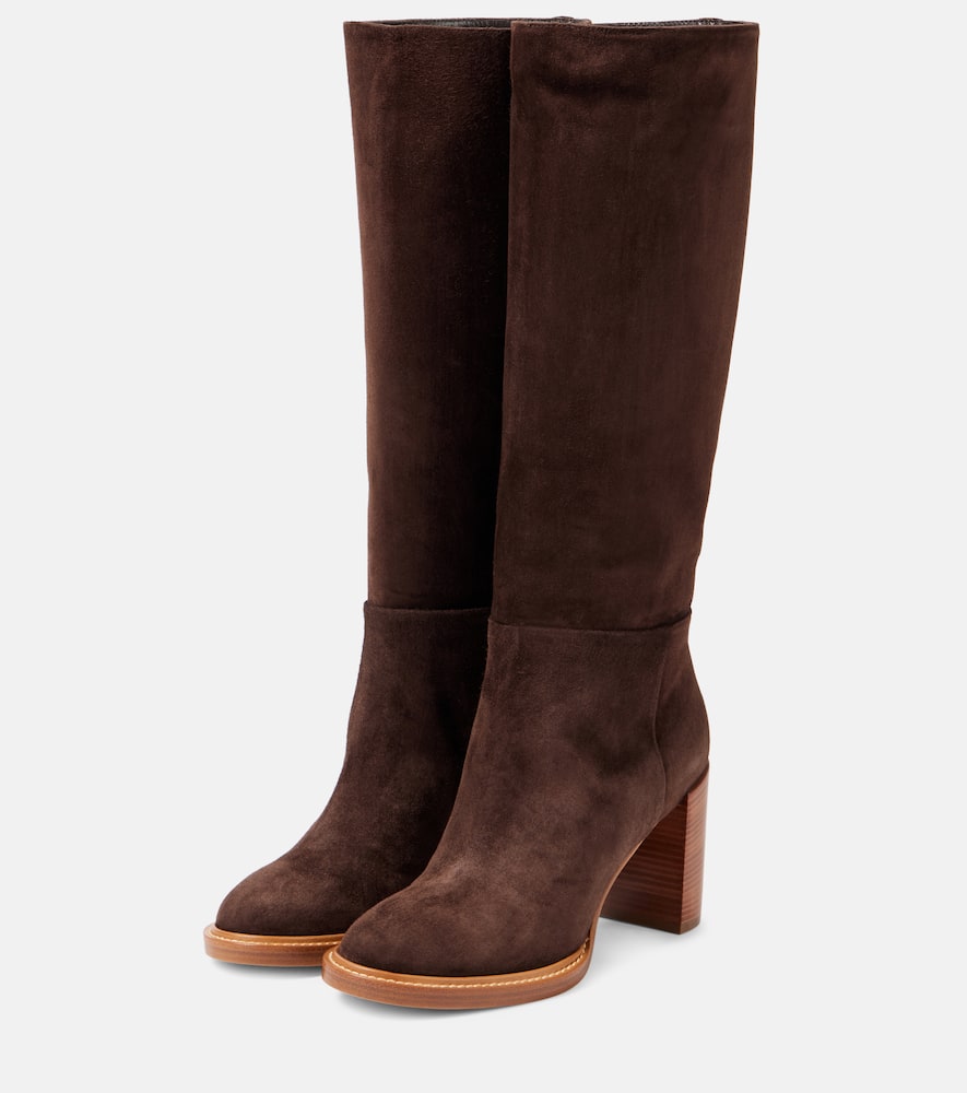 Gabriela Hearst Bocca Suede Knee-high Boots In Brown