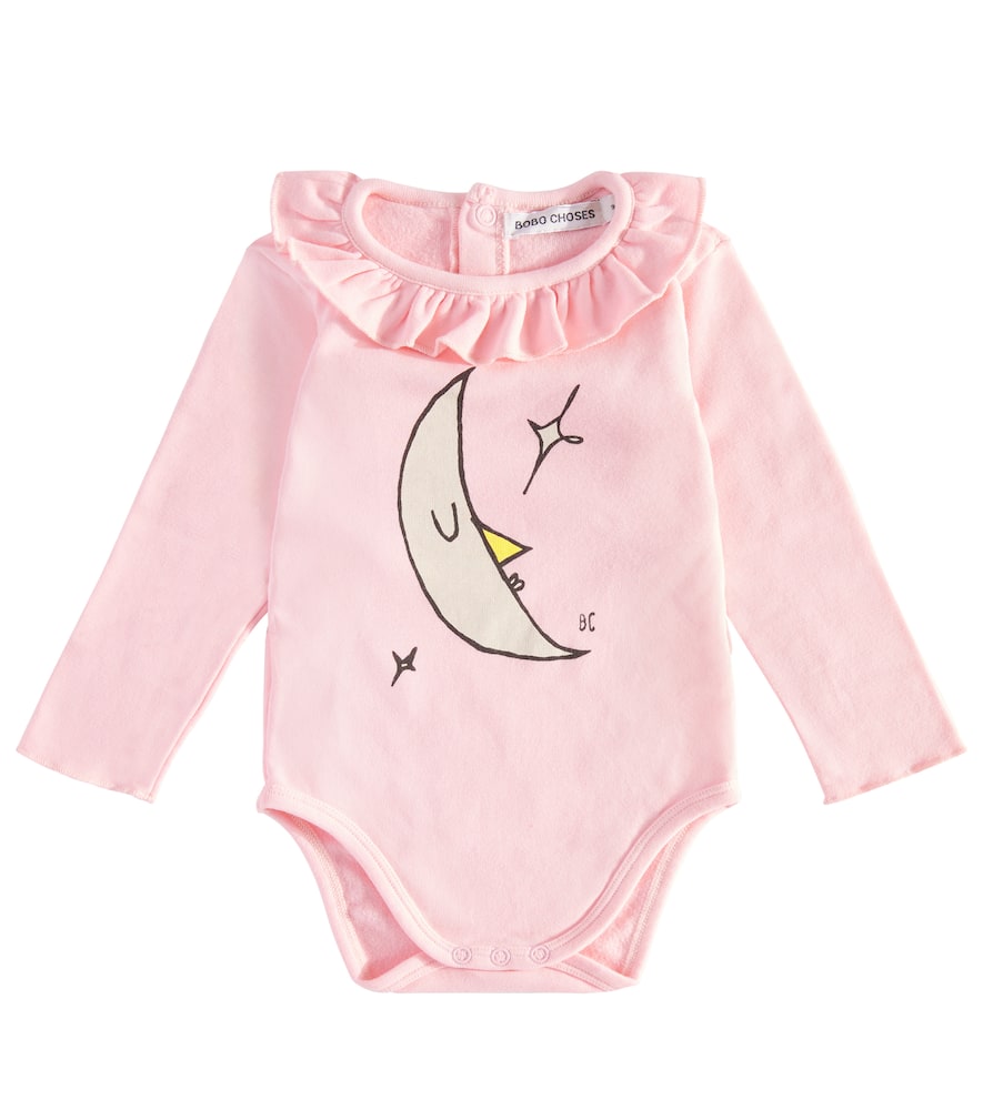 Bobo Choses Baby Beneath The Moon Cotton-blend Bodysuit In Pink