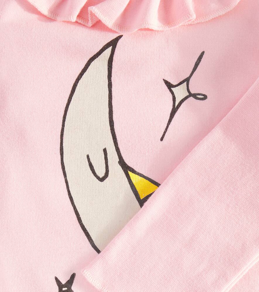 Bobo Choses Baby Beneath The Moon Cotton-blend Bodysuit In Pink