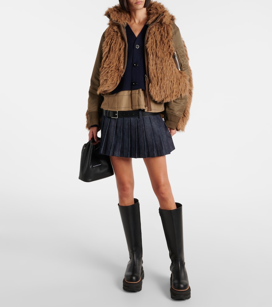Faux Fur And Technical Jacket