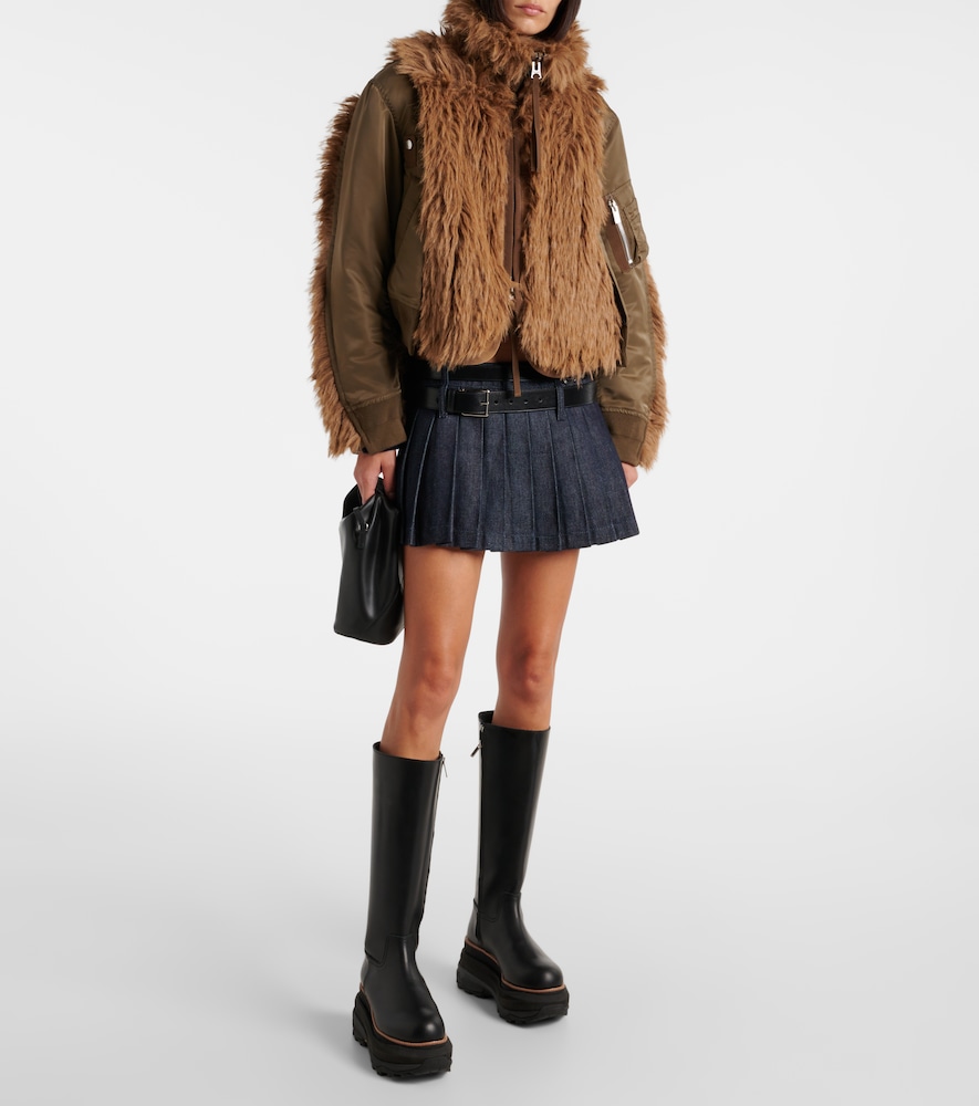  Sacai Sacai Jacke Mit Faux Fur 