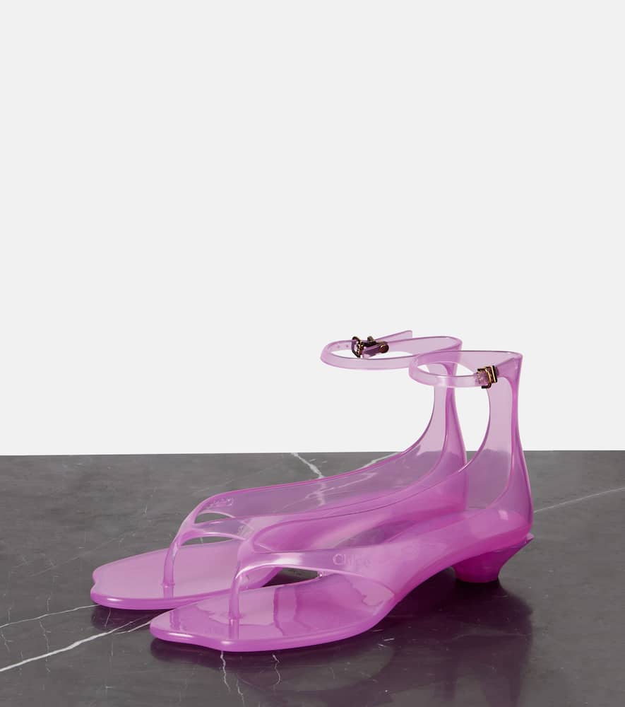 Chloé Chloe Women Fluo Pink Tpu Chloe Jelly Thong Sandals In Pink Fizz