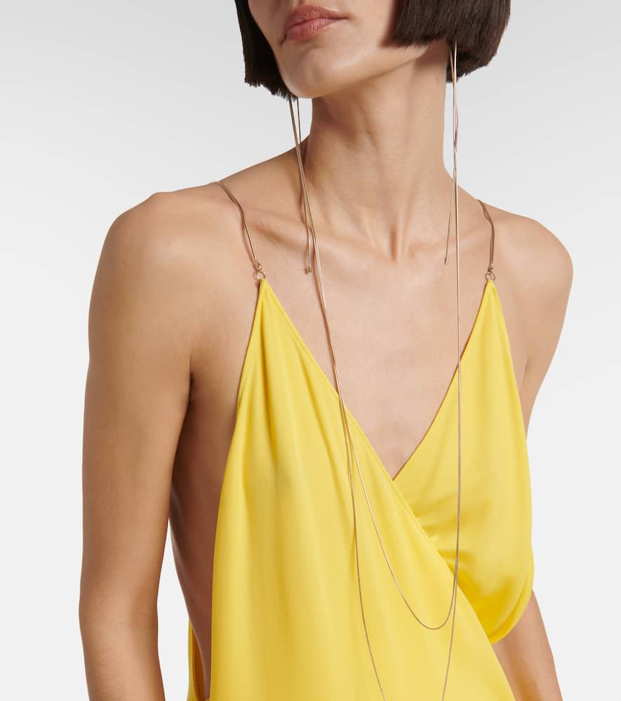 Alaïa Asymmetrical Jersey Undershirt In Yellow
